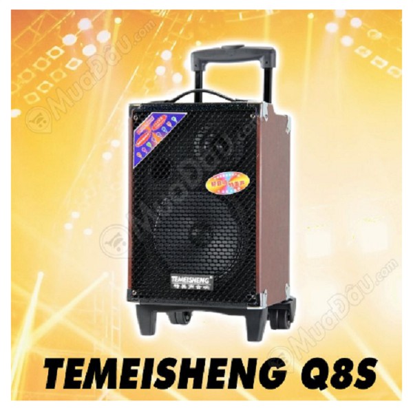 Loa bluetooth karaoke Temeisheng Q8S  xịn + 2 micro không dây