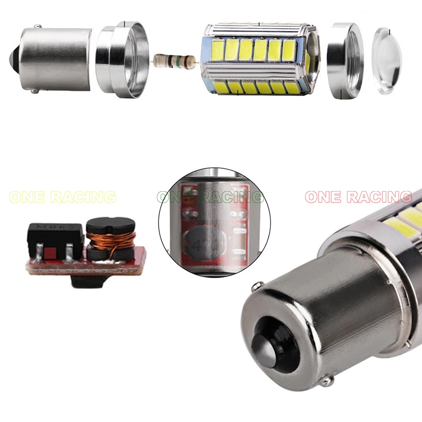 Đèn hậu nháy stop f1 33 tim led gắn xe máy Ex 150 Winner Raider Wave Dream Sirius…