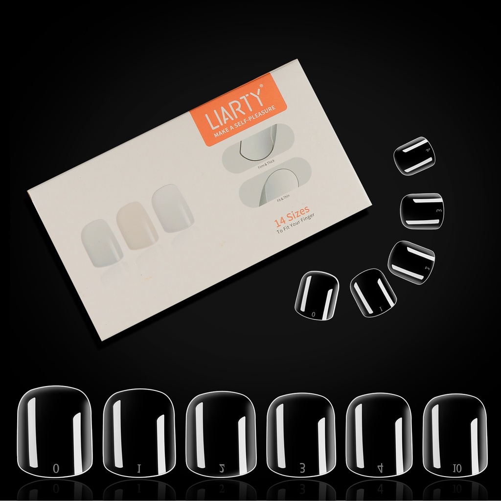 Bộ 168 Móng Tay Giả Hình Oval Trong Suốt Bằng Acrylic móng tay giả