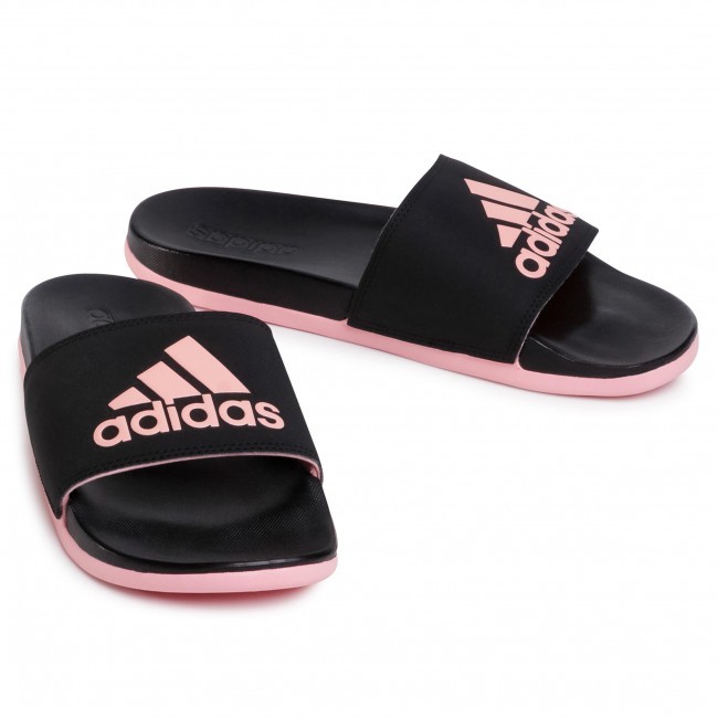 Dép Quai Ngang Nữ Adidas 🔴FREESHIP🔴 Adidas Adilette Comfort Slides Black Pink - Hàng Chính Hãng - [EG1866]