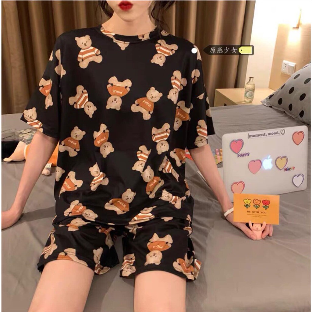 Đồ Bộ Ngủ Nữ Cotton Cộc Tay, Đồ Ngủ Nữ Ngắn Tay Mặc Nhà Nhiều Họa Tiết