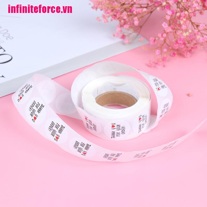 Set 500 Miếng Dán In Chữ Thank You For Your Order
