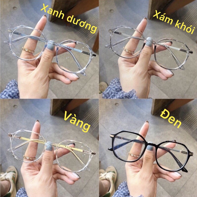 Kính giả cận thời trang nam nữ gọng đa giác chống ánh sáng xanh phong cách Hàn Quốc đẹp hottrend EMOJI 052 | BigBuy360 - bigbuy360.vn