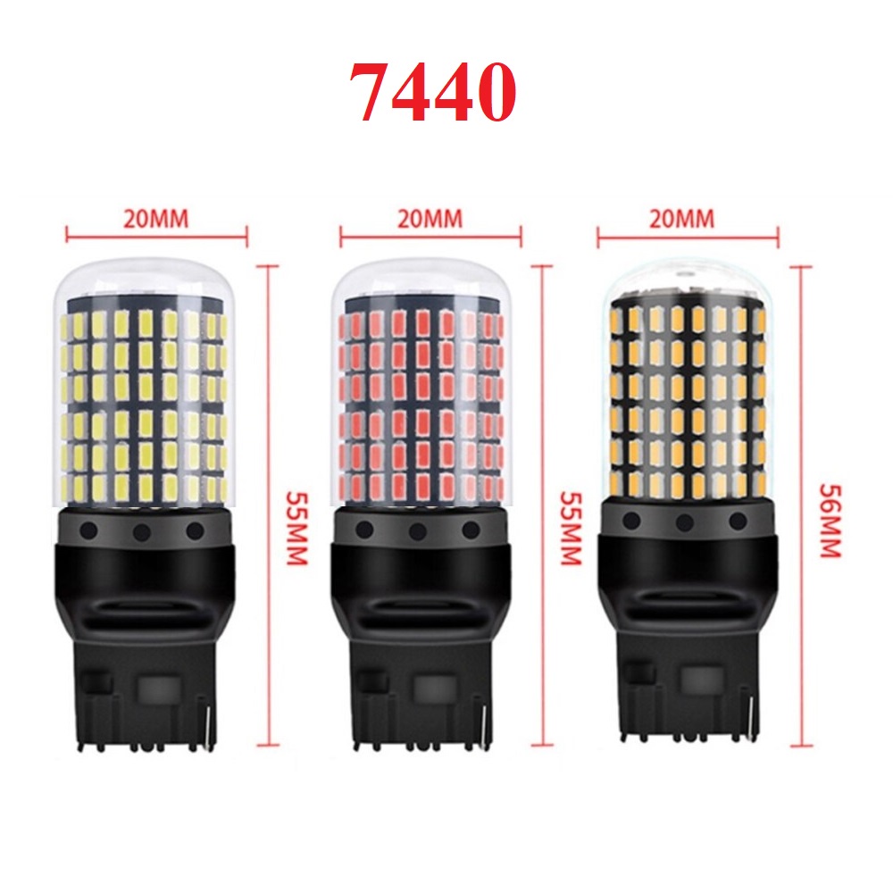 Bóng Đèn Led Chân 7440 Lắp Xi Nhan Xe Ô Tô - Siêu Sáng Với 144SMD 3014