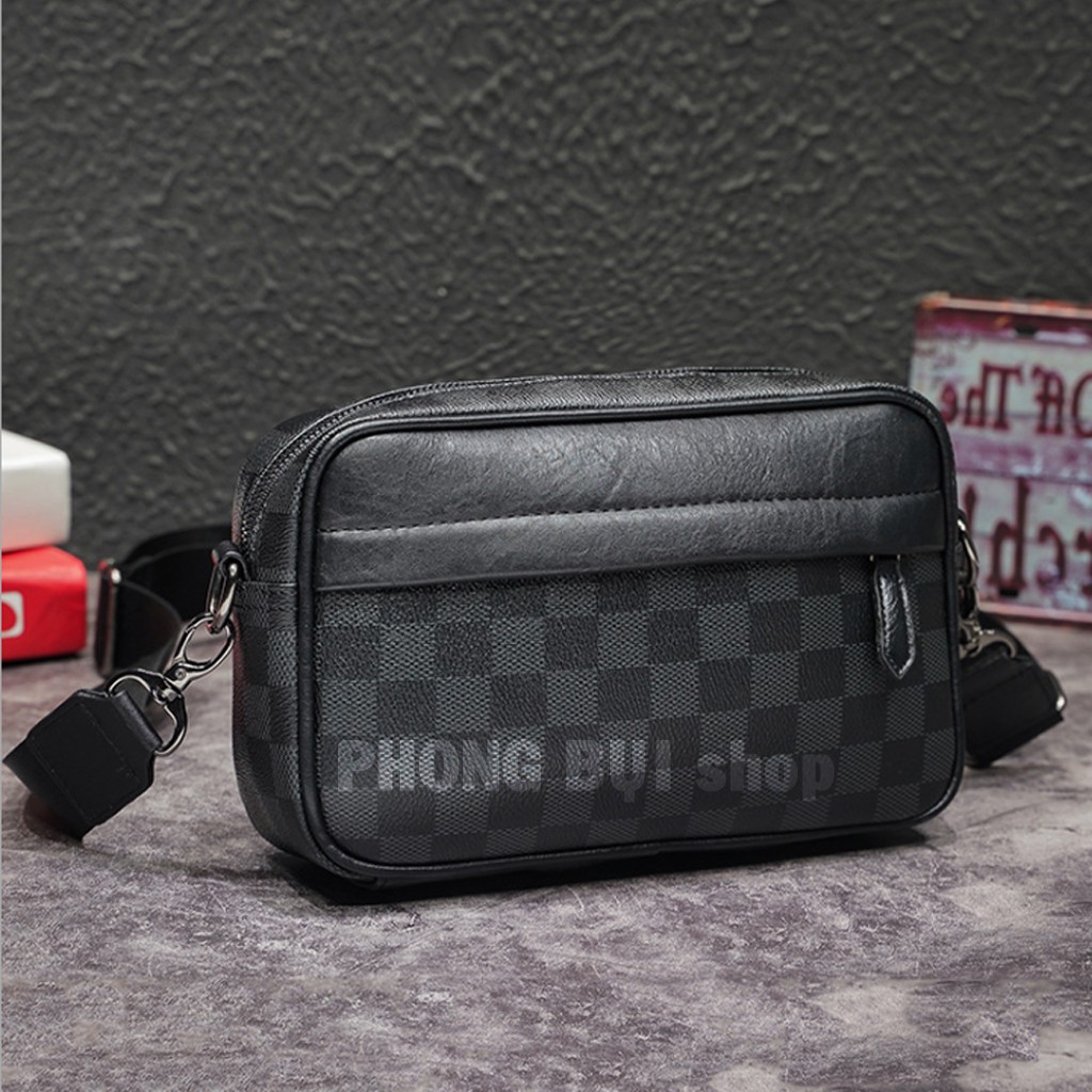 Túi Xách Nam Caro Gần Giống Túi Xách LV Chất Da Cực Đẹp Sang, Túi Đeo Chéo Nam Da Thật | BigBuy360 - bigbuy360.vn