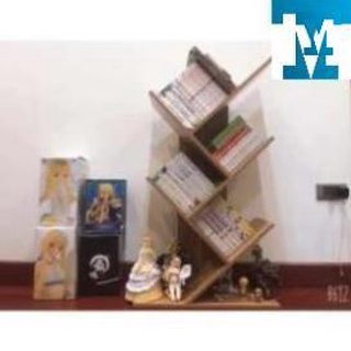 Kệ sách gỗ 3 tầng hình xương cá