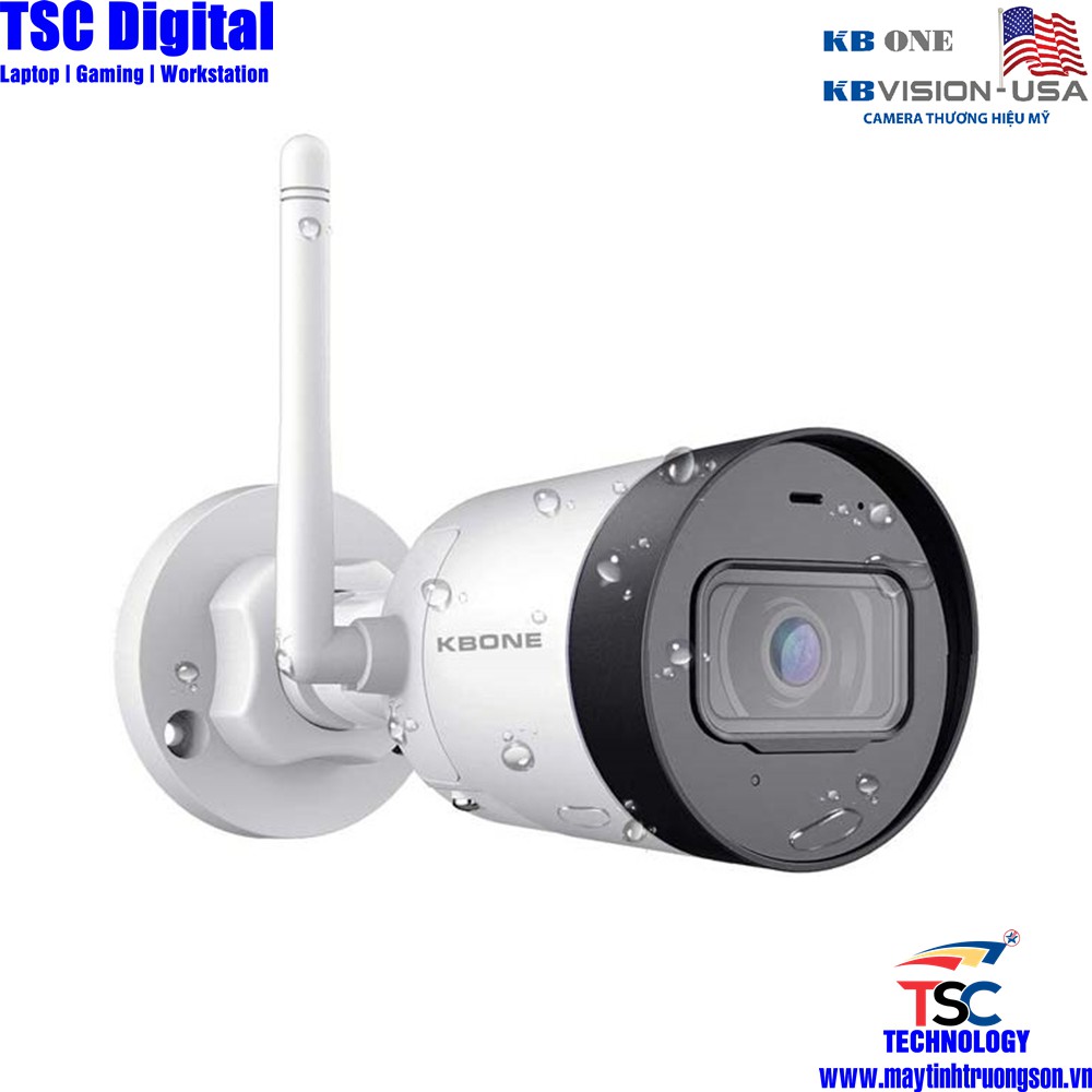 Camera IP Wifi KBONE KN-4001WN KN-B41 4.0MP Full HD 1920x1080 Kèm Thẻ Nhớ Lưu Trữ | Camera Ngoài Trời Chịu Mưa Nắng