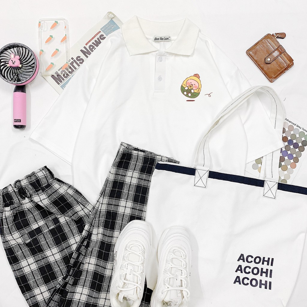 Áo thun polo tay lỡ  PEACH BẮP  phông Unisex nam nữ tee oversize form rộng pull Ulzzang Streetwear Hàn Quốc vải mềm