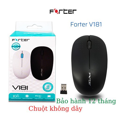 Chuột không dây Forter V181 màu đen dùng cho máy tính và Tivi