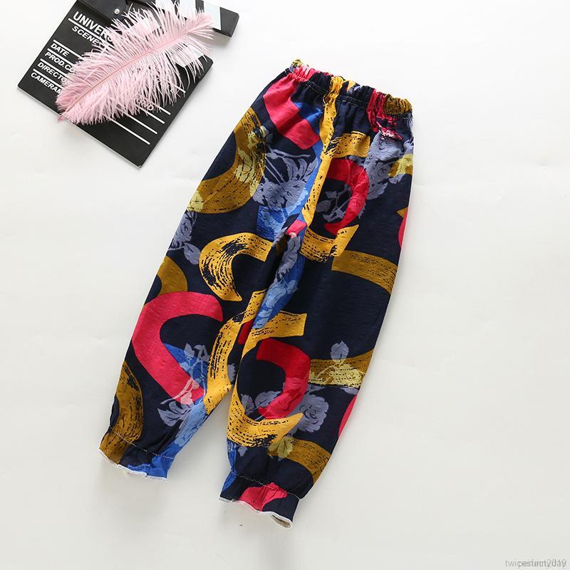 Quần Dài Chất Cotton Hoạ Tiết Hoạt Hình Đáng Yêu Cho Bé