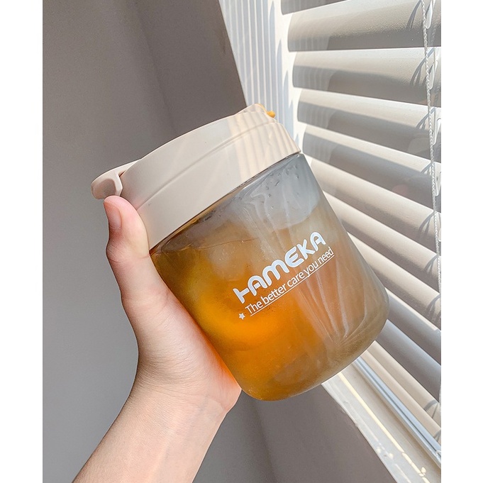 Bình Nước MINI 550ML Kèm Ống Hút Dễ Thương