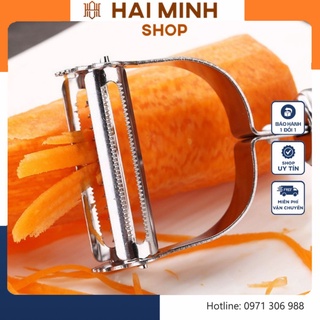  Nạo Rau Củ Inox Cao Cấp Đa Năng 2 Trong 1 (Nạo Củ Quả Và Bào Sợi Tiện Lợi)