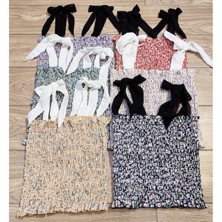 Áo croptop vai cột dây nơ
