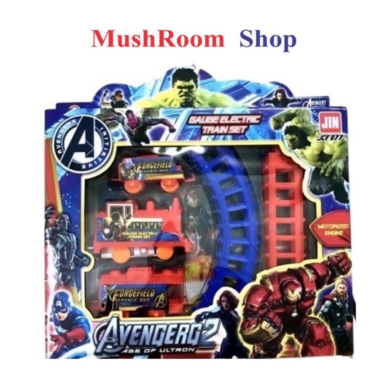 Bộ Đồ Chơi Đoàn Tàu Avengers Chạy Pin Siêu Xịn Dành Cho Bé