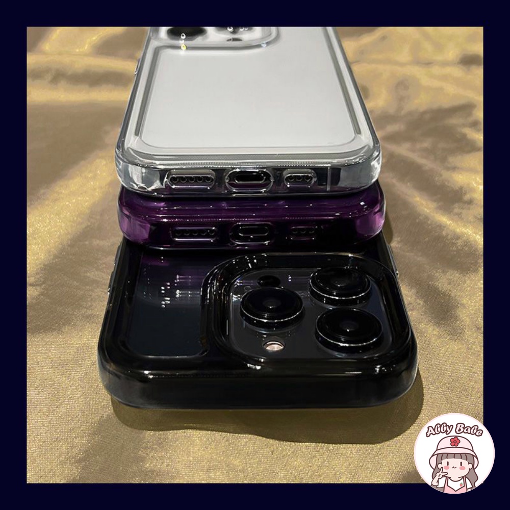 Ốp Điện Thoại Acrylic Màu Tím Trong Suốt Chống Sốc Thời Trang Cho Iphone 14 Pro Max 11 7Plus 13 12 11 Pro Max X XS 12 13 XR