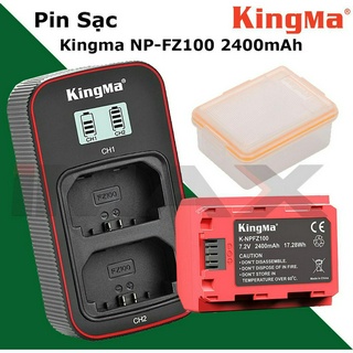 Pin sạc đôi Kingma Ver 3/ Ver 4/ Ver 5 cho Sony NP-FZ100 (Cổng Type C - Sạc nhanh )