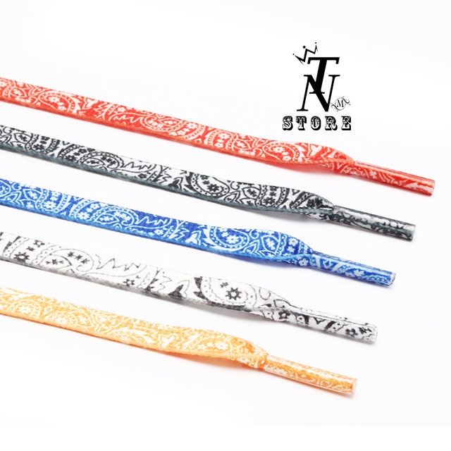 Dây giày Custom bản dẹt họa tiết rộng 0.8mm,kích thước 120 -160 cm [ Bán theo cặp ]