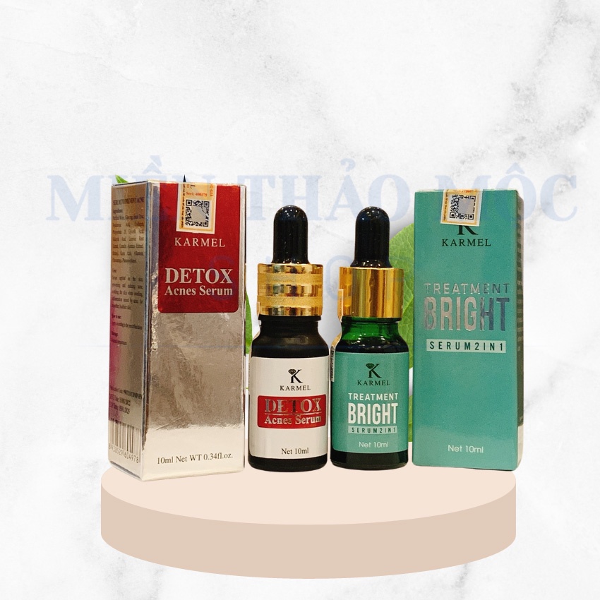 Bộ đôi Serum Detox Karmel & Serum Treatment Bright Kamel - Mờ Thâm Nám, Mụn, Sáng Da Karmel