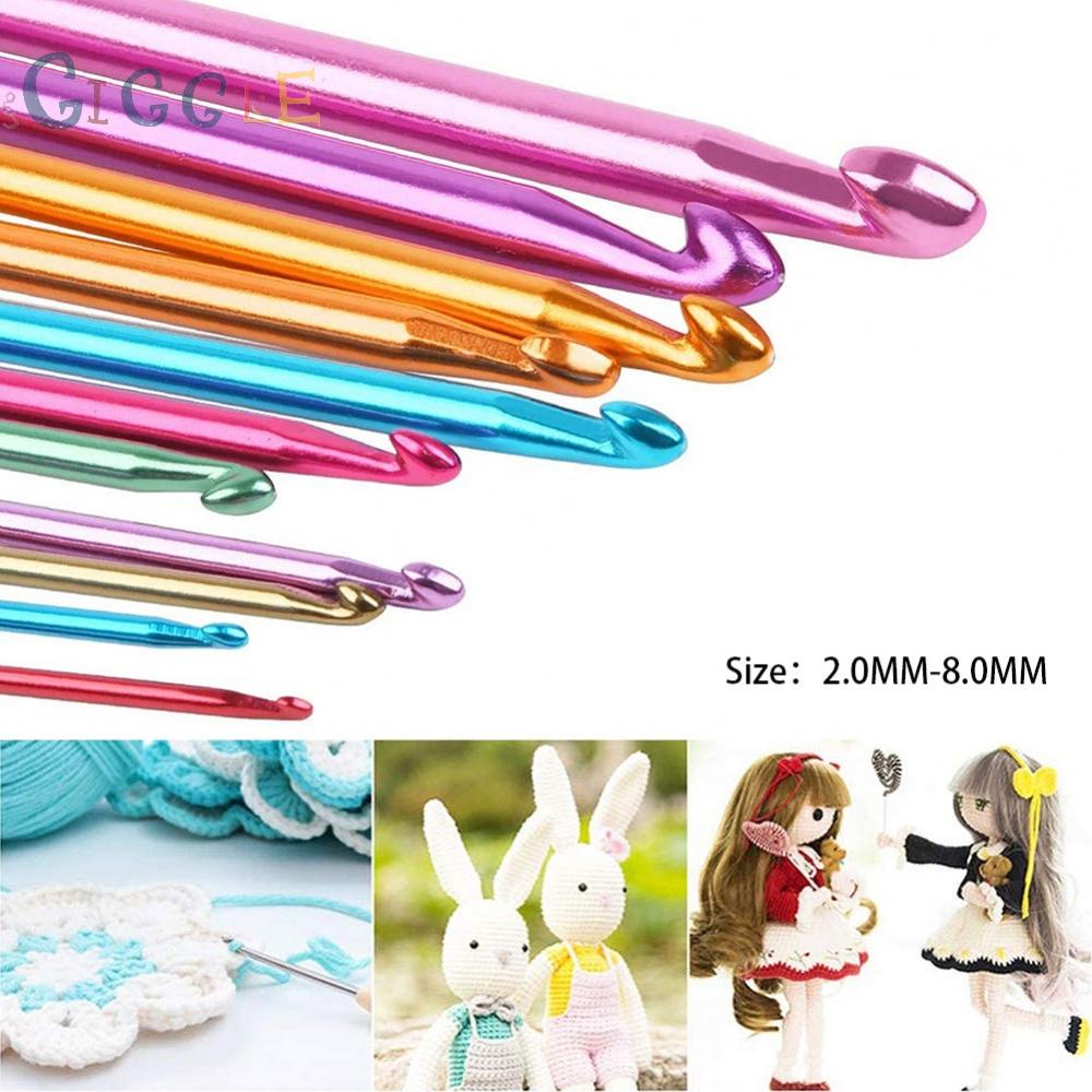 Crochet Hooks 2MM-8MM Afghan Knitting Long Tunisian Needles 10.6\"inch