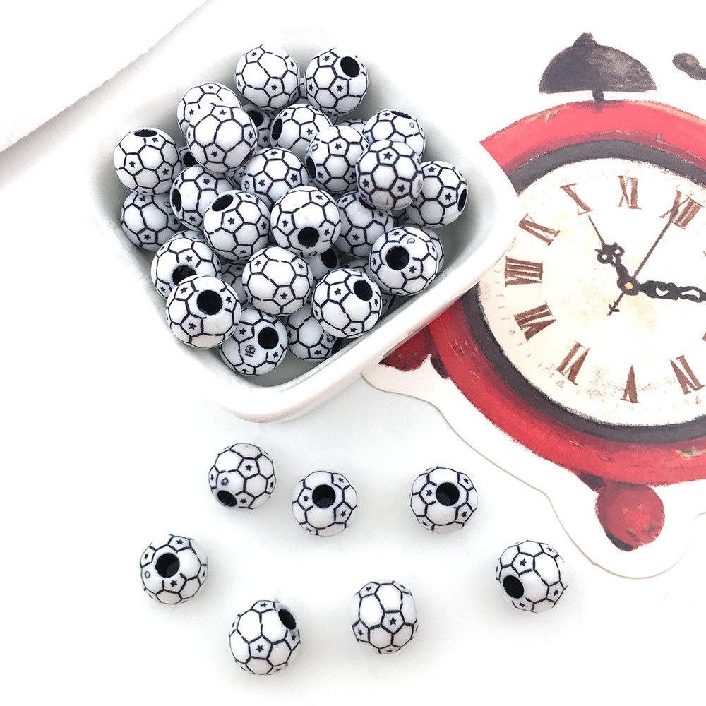 Bộ 50 Hạt Nhựa Nhiều Màu Hình Quả Bóng Thể Thao