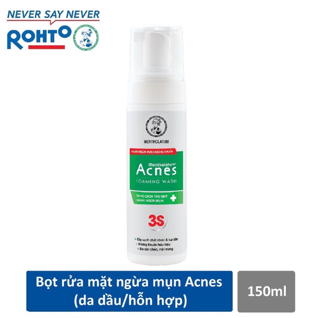 Bọt rửa mặt ngăn ngừa mụn Acnes 130ml - Acnes Foaming Wash 130ml