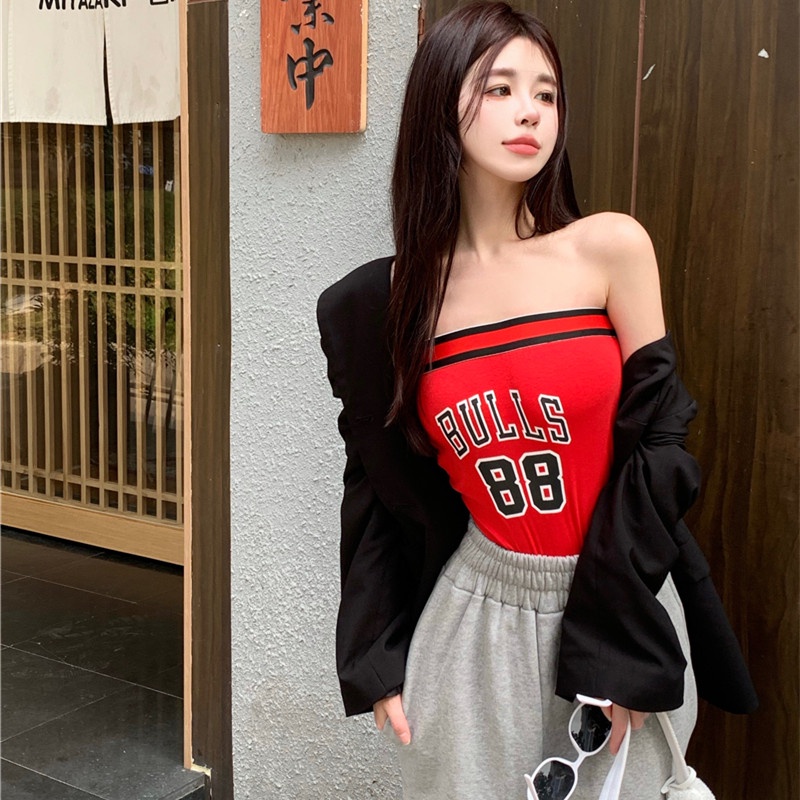 Áo Sát Nách Một Mảnh In Chữ Gợi Cảm Thời Trang Mùa Hè Cho Nữ