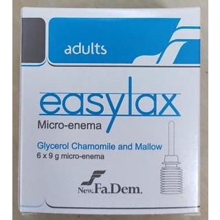 Ống thụt EASYLAX 9g hộp 6 ống giải pháp cho chứng táo bón.