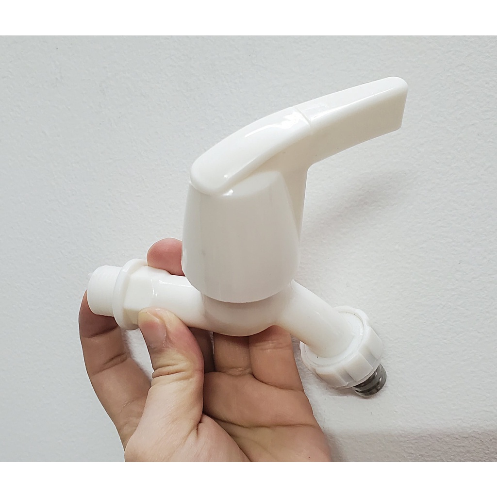 Vòi hồ nhựa mỏ inox - phi 21