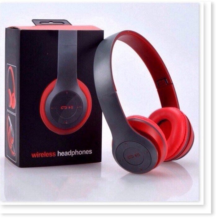 Tai nghe chụp tai Bluetooth P47 có khe cắm thẻ nhớ | BigBuy360 - bigbuy360.vn