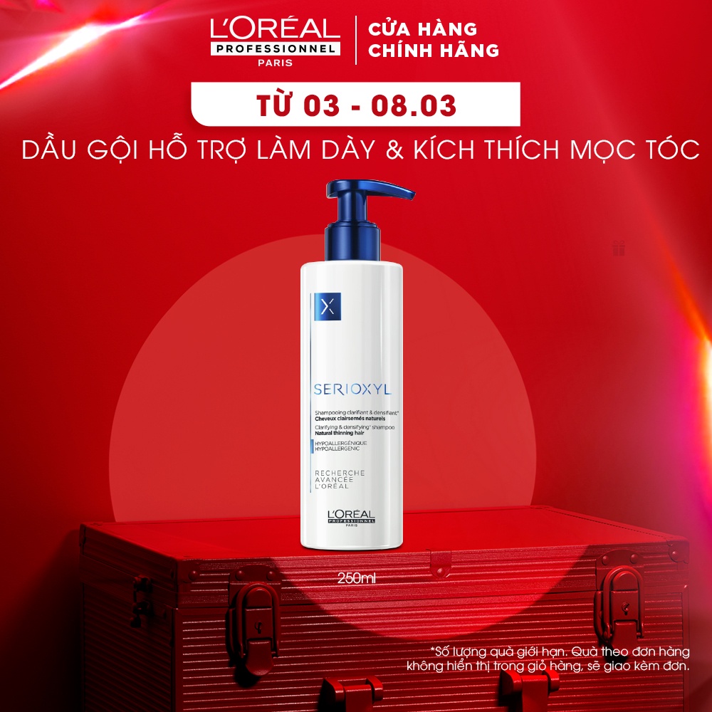 [Mã COSPPD03 giảm 10% đơn 600k] Dầu gội LOreal Professionnel giúp làm dày và kích thích mọc tóc Serioxyl 250ml