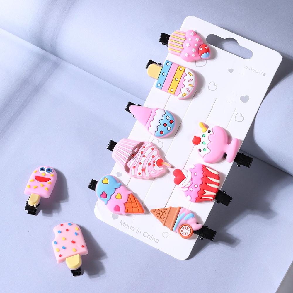 Kẹp Tóc Hình Hoạt Hình Màu Sắc Cầu Vồng Xinh Xắn