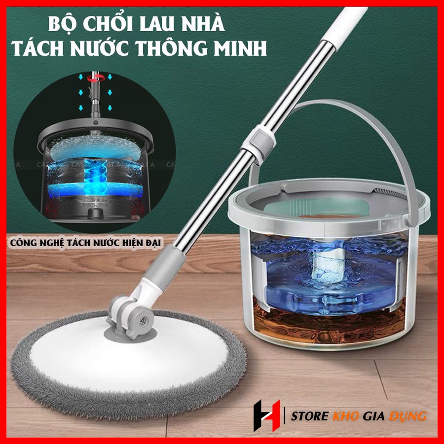 Chổi Lau Nhà Thông Minh K9 Tách Nước Và Lọc Bụi Bẩn Xoay 360 Độ Lau Mọi Ngóc Ngách