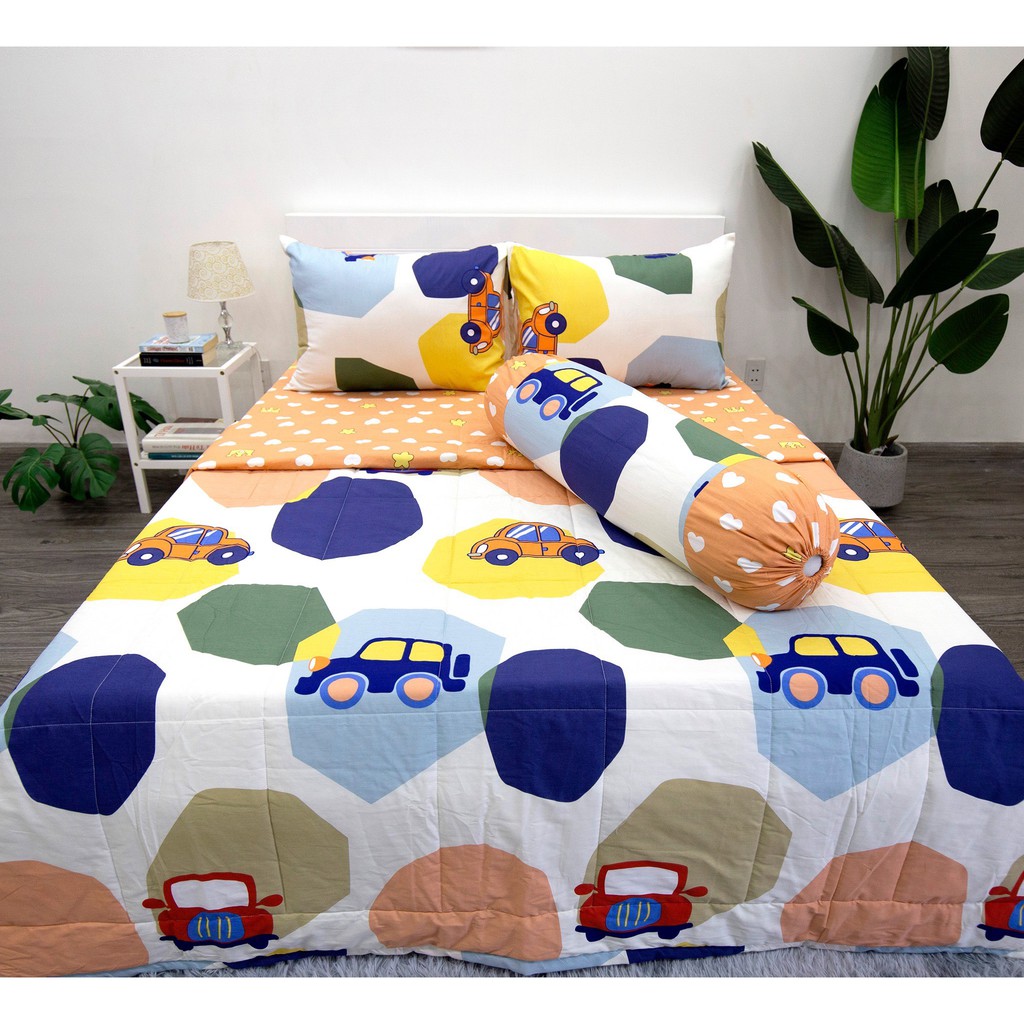 Bộ drap bọc (4 chi tiết) COTTON 100% CAO CẤP