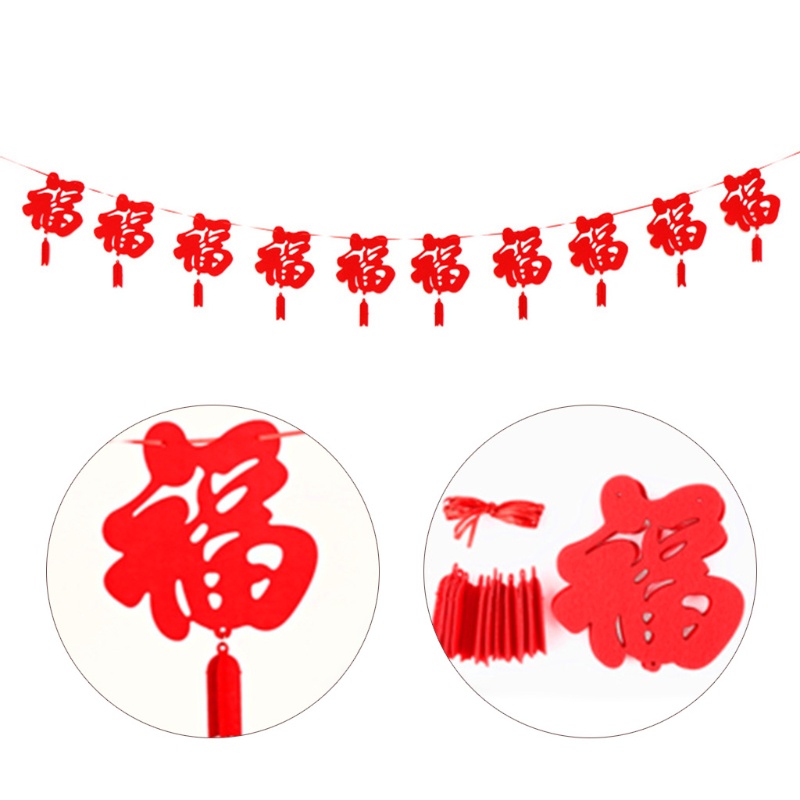 Dây Cờ Treo Trang Trí Năm Mới Phong Cách Trung Hoa