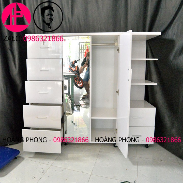 Tủ quần áo Trẻ em nhựa 1m43 x 1m28 Màu trắng  Nhiều ngăn kéo có gương soi  Cao cấp bảo hành 2 năm Miễn phí vận chuyển | BigBuy360 - bigbuy360.vn