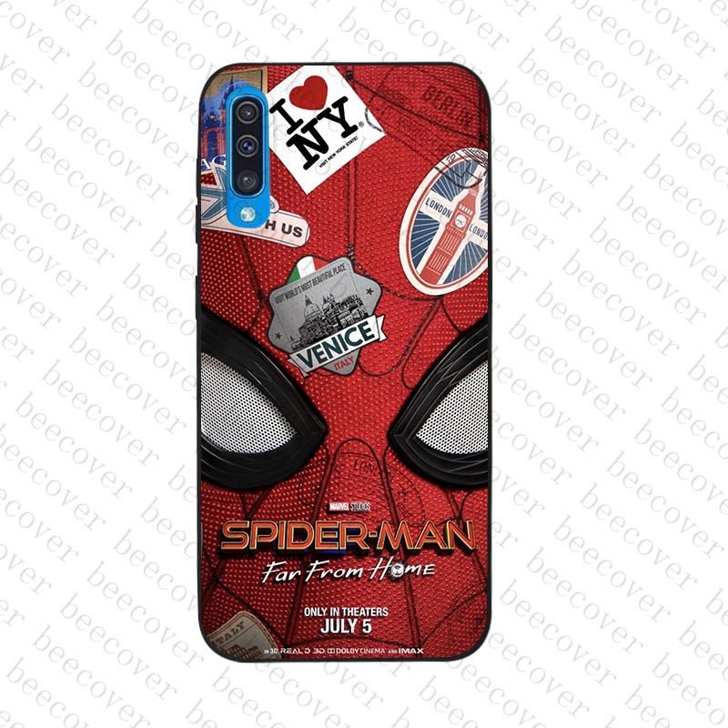 Ốp điện thoại in hình Spiderman Captain America thời trang cho Samsung M10 M20 A10 A20 A30 A50 A70 A7 2018 A750 A50S A30S Note 9 Matte Case