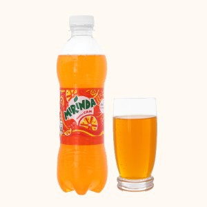 Thùng 24 Chai Nước Ngọt Có Gas Mirinda Vị Cam Soft Drink Chai Nhựa PEP 390ml Date Luôn Mới