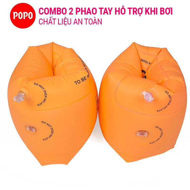 Phao đeo tay tập bơi cho trẻ em, người lớn (02 phao cho 2 tay) an toàn tuyệt đối, chất lượng chuẩn EU POPO Collection