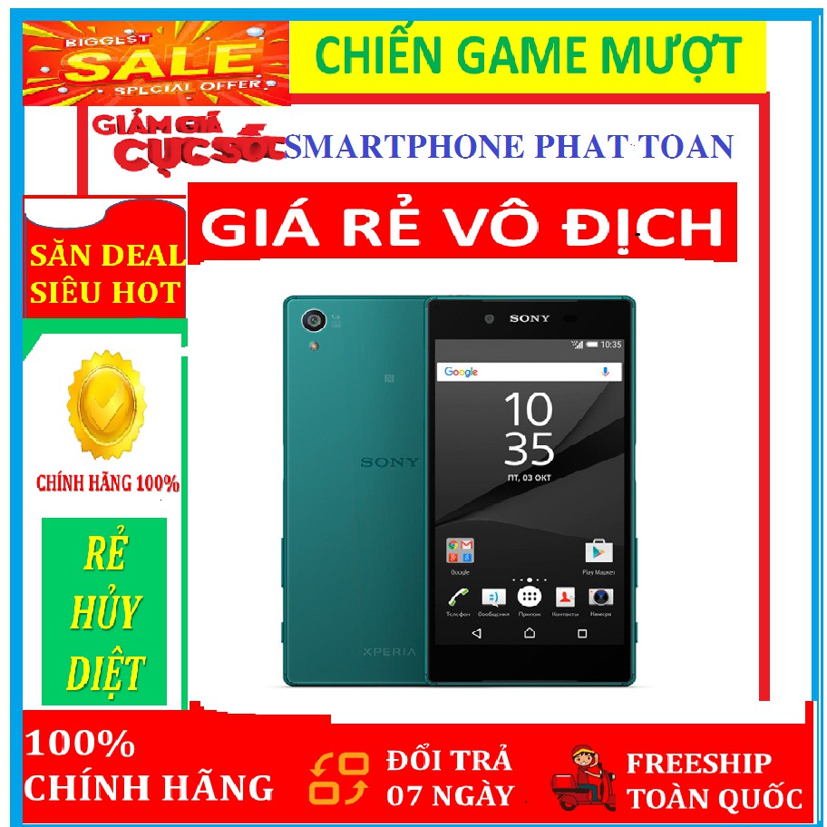 điện thoại __ Sony Xperia Z5 Quốc Tế Ram 3G/32G mới Fullbox - Chơi PUBG-Free Fire-Liên Quân nuột Mượt