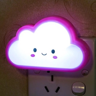 Đèn ngủ hình đám mây dễ thương, Nhiều màu kết hợp, đem lại ánh sáng lung linh