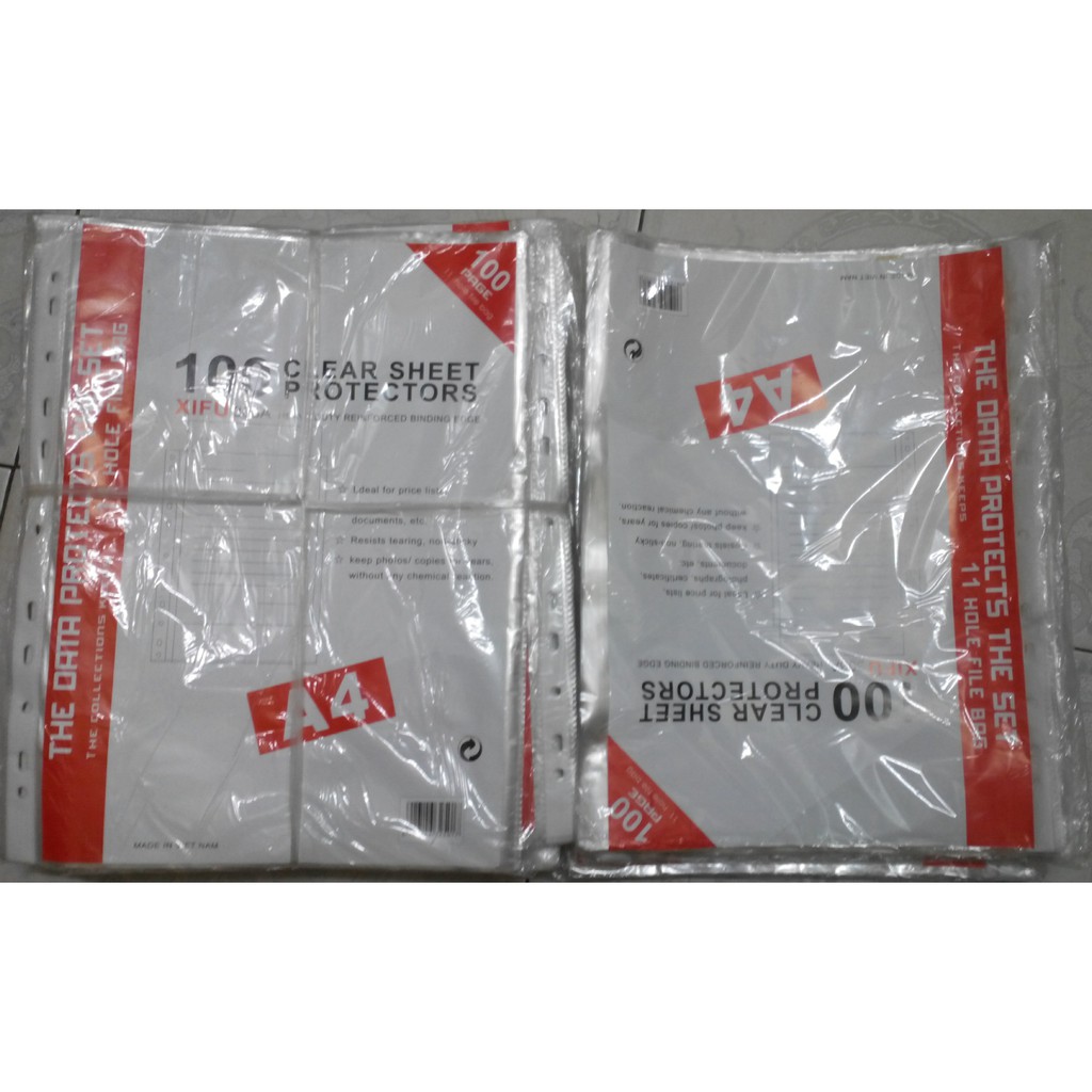 10 tập bìa lỗ, file đựng tài liệu nilon 11 lỗ loại mỏng | Shopee Việt Nam