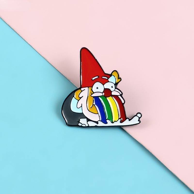 Ghim Cài Áo Hình Cầu Vồng Hoạt Hình Dễ Thương