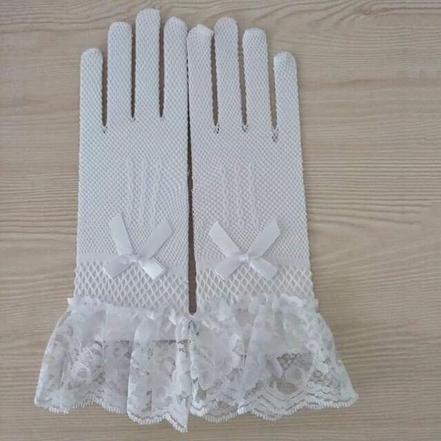 Găng tay cô dâu lưới trắng siêu đẹp giá chỉ 40k