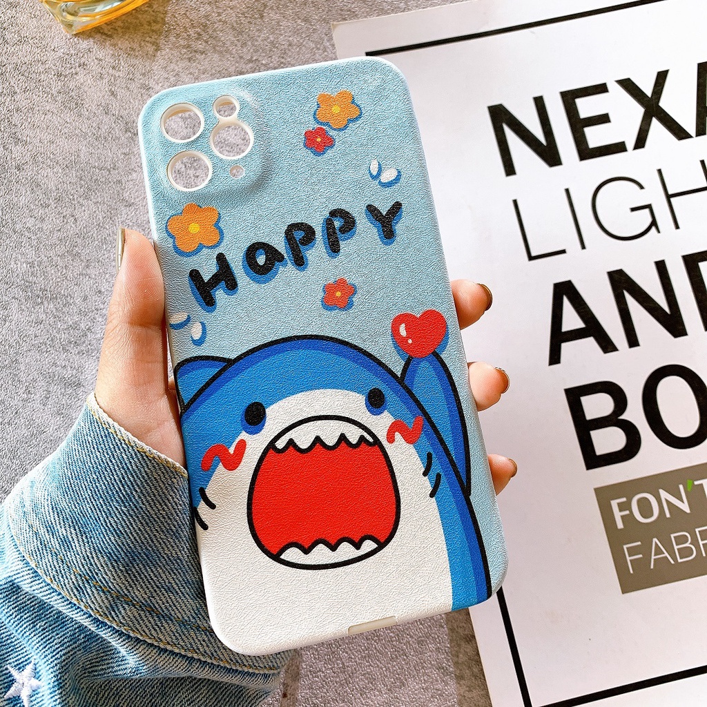 ỐP LƯNG DA IMD DÀNH CHO IPHONE FULL VIỀN BẢO VỆ CAMERA FROG X SHARK - N2458