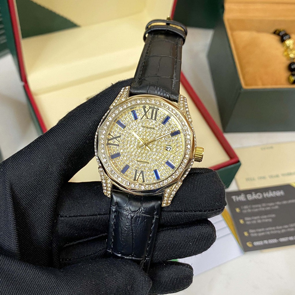 [Độc quyền - Được xem hàng] Đồng hồ nam Rolex bản full diamonds cao cấp - tặng hộp như ảnh watchauto