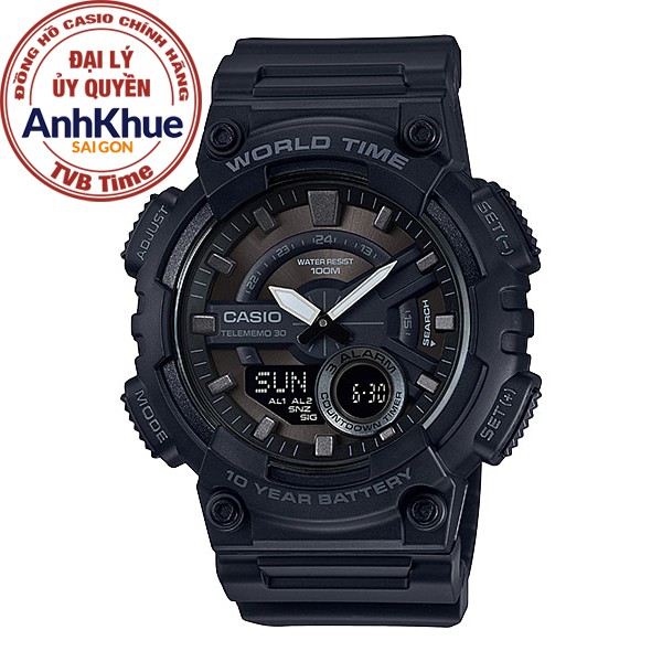 Đồng hồ nam dây nhựa Casio chính hãng AEQ-110W-1BVDF (46mm)