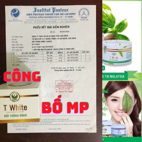 Bột Trắng Răng Thiên Nhiên T White Hapi Chính Hãng 70gr