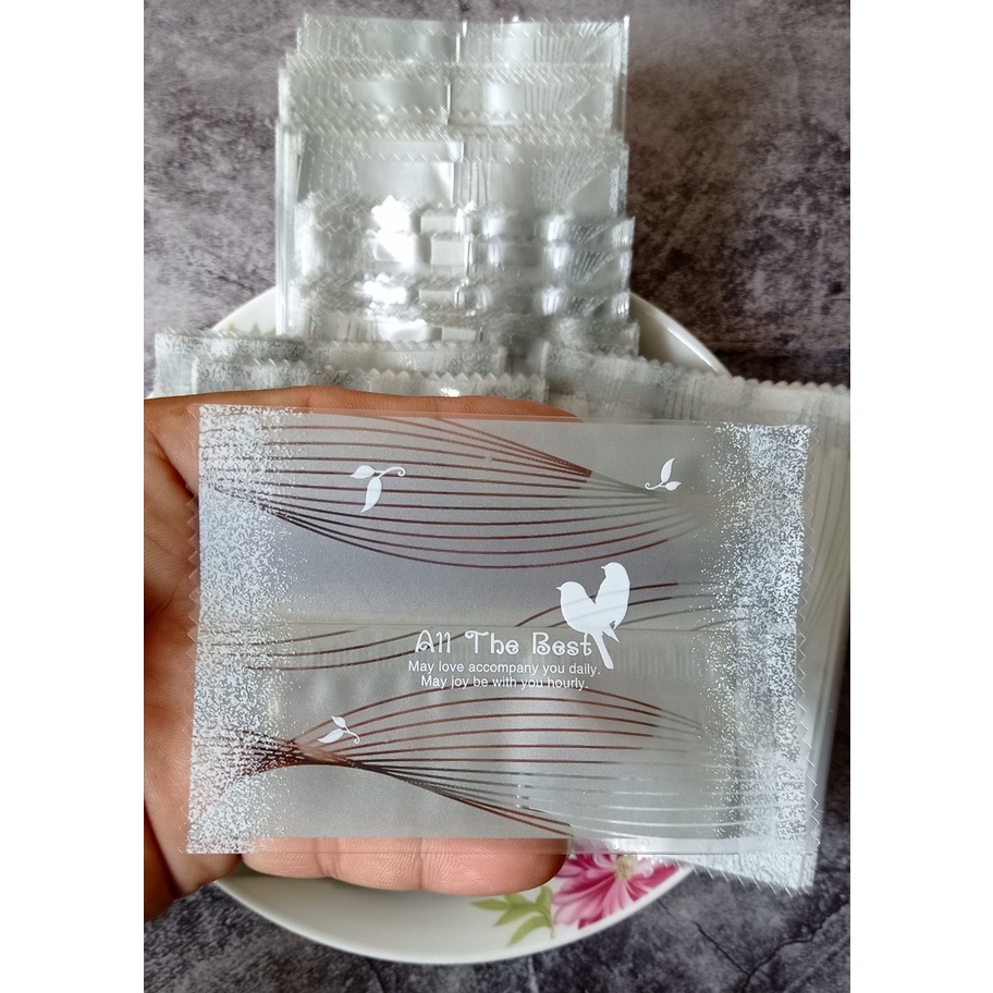 Set 100c Túi gói kẹo hàn PE đựng bánh, mứt, kẹo nougat size 10cm*7cm-