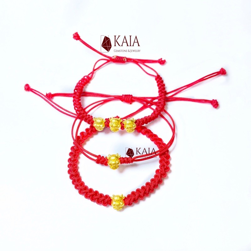 Vòng tay handmade charm tuổi Sửu mini 9 -10 li năm Tân Sửu 120006 - KAIA