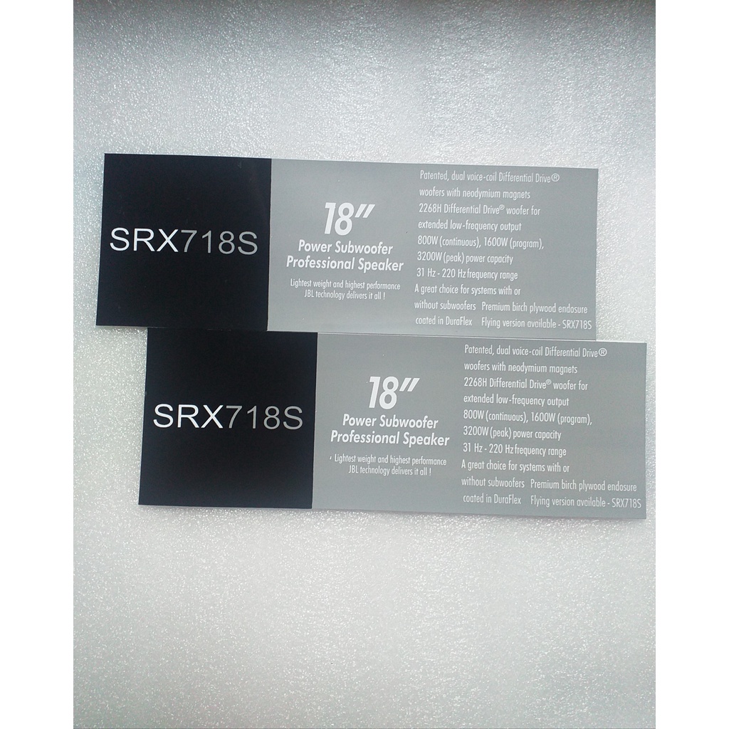 TEM LOA JBL SRX 715 , 725, 718S, 728S DECAL CÓ KEO DÍNH DÙNG ĐỂ DÁN MẶT THÙNG LOA , KÍCH THƯỚC 9 x 10CM - GIÁ 1 TEM